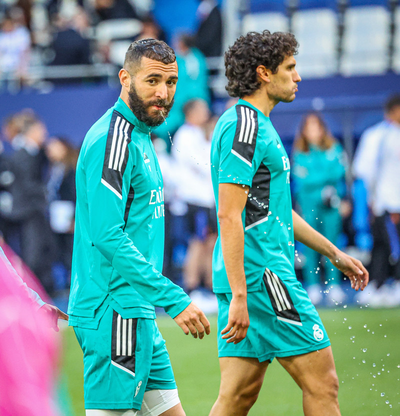 Myndaveisla frá æfingu Real Madrid á Stade de France