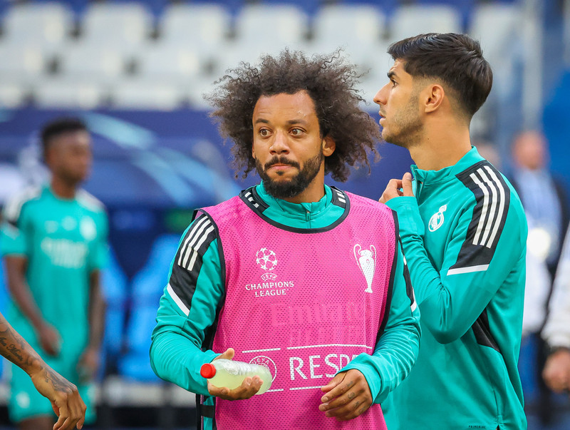 Myndaveisla frá æfingu Real Madrid á Stade de France