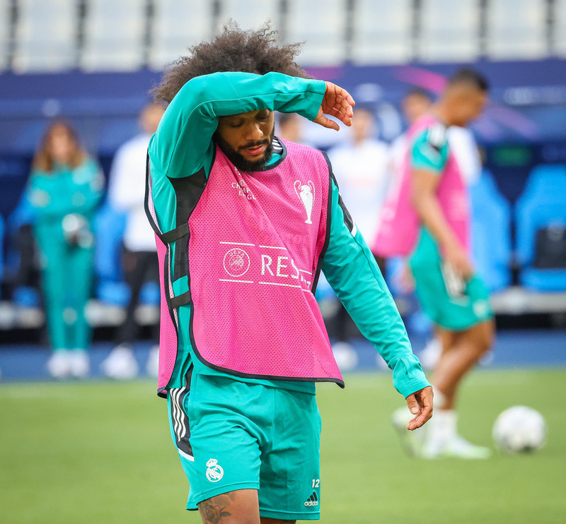 Myndaveisla frá æfingu Real Madrid á Stade de France