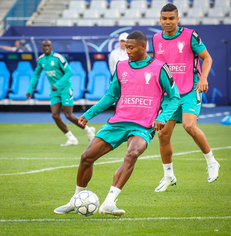 Myndaveisla frá æfingu Real Madrid á Stade de France