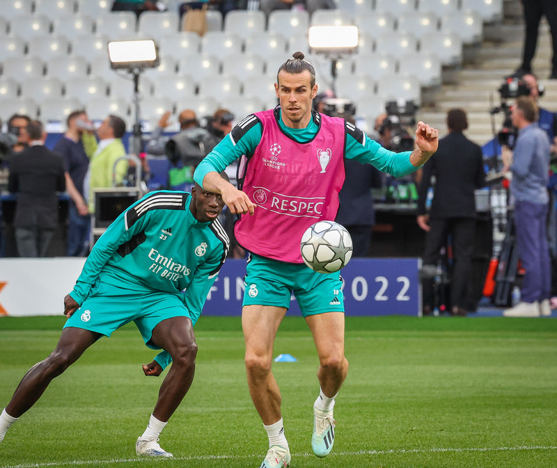Myndaveisla frá æfingu Real Madrid á Stade de France