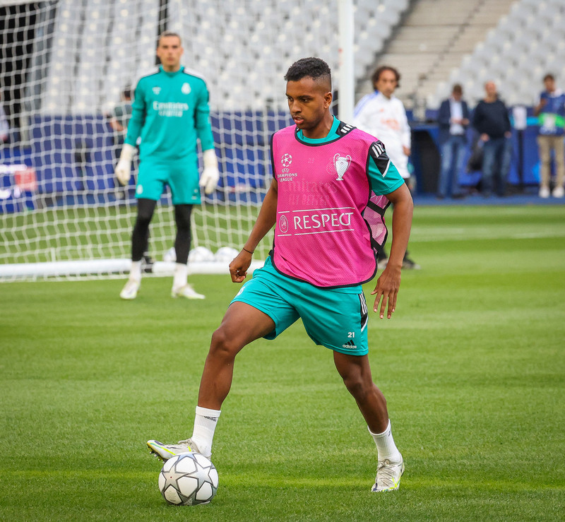 Myndaveisla frá æfingu Real Madrid á Stade de France