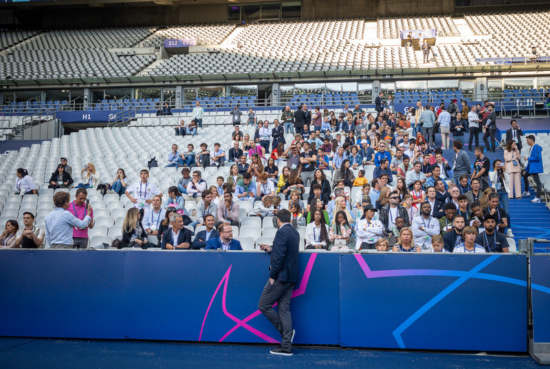 Myndaveisla frá æfingu Real Madrid á Stade de France