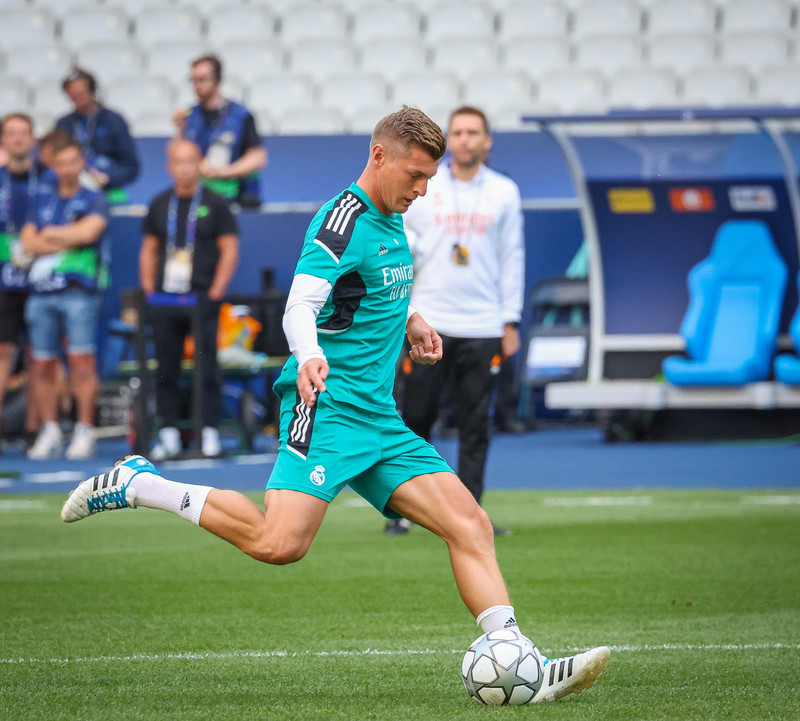Myndaveisla frá æfingu Real Madrid á Stade de France