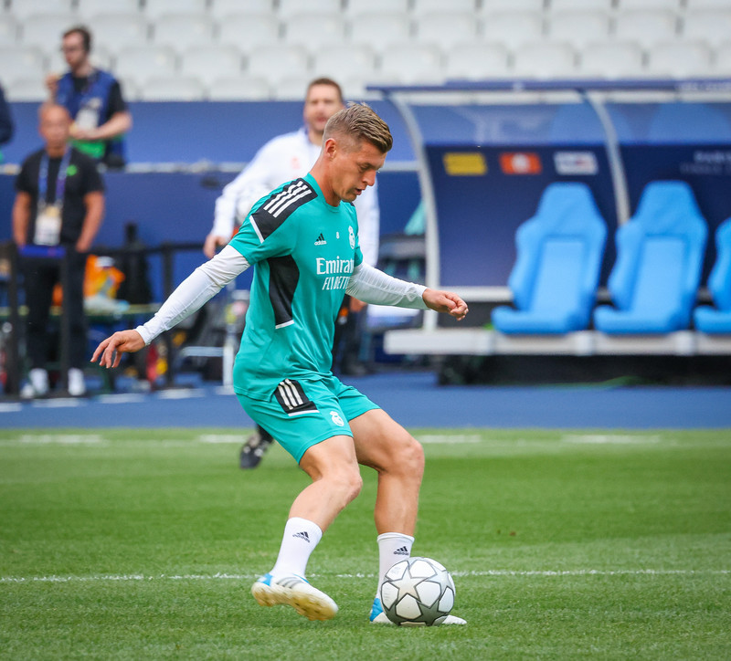 Myndaveisla frá æfingu Real Madrid á Stade de France
