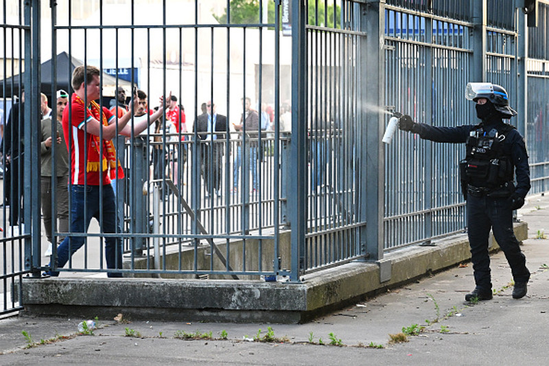 Fyrir utan Stade de France.