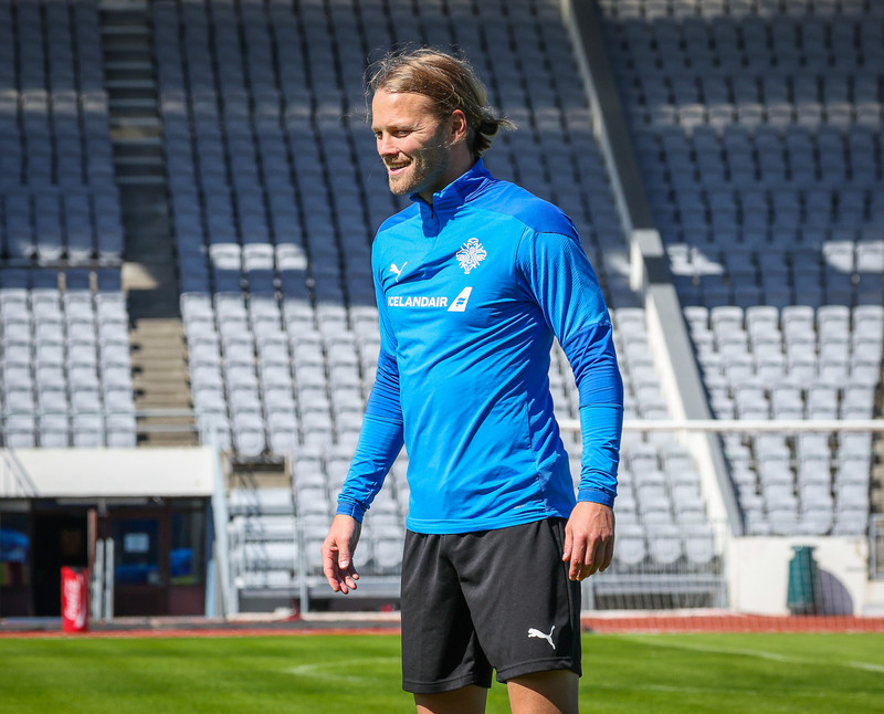 Birkir Bjarnason leikur sinn 110. landsleik í kvöld.