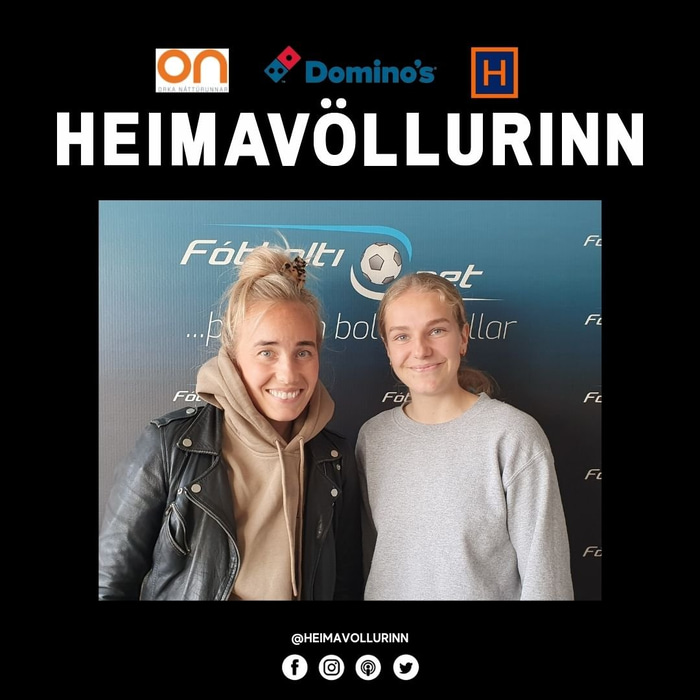 Landsliðskonurnar Elísa Viðarsdóttir og Áslaug Munda Gunnlaugsdóttir heimsóttu Heimavöllinn