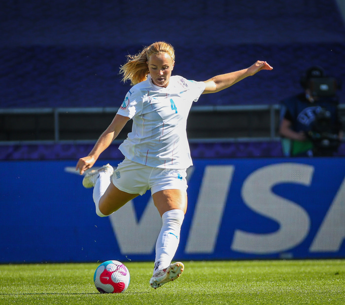 Glódís Perla Viggósdóttir, varnarmaður íslenska liðsins.