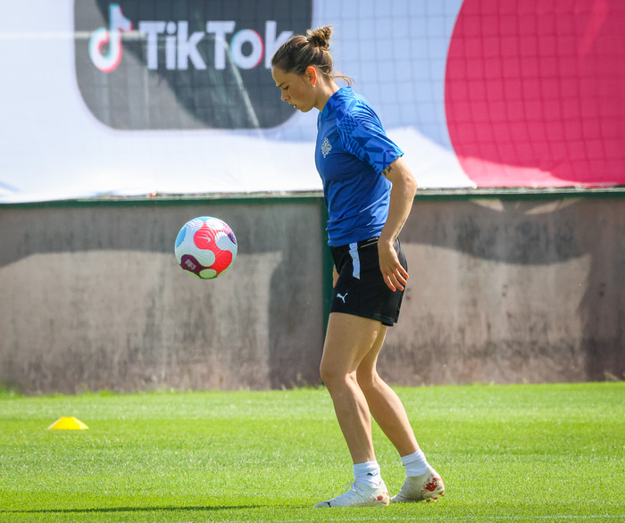 Sara Björk Gunnarsdóttir, landsliðsfyrirliði.