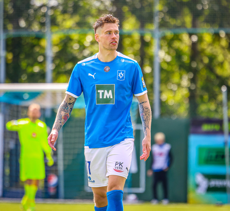 Óli Kalli í leik í sumar.