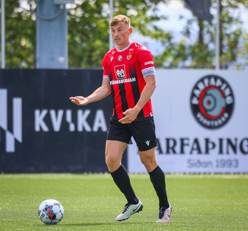 Kyle kom til Víkings eftir að hafa leikið frábærlega með Fram tímabilið 2021.