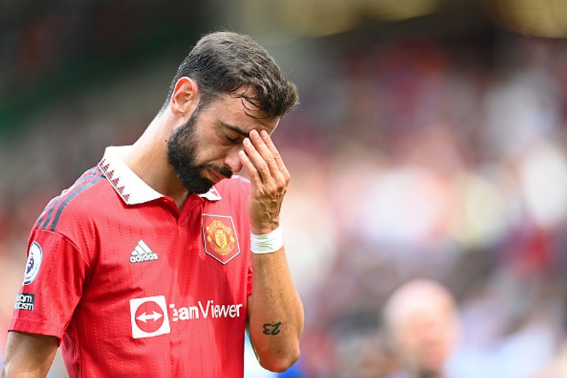 Bruno Fernandes átti skelfilegan leik í gær.
