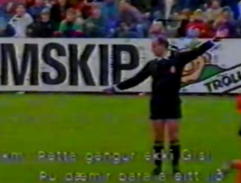 Var með hljóðnema þegar hann dæmdi leik KR og FH 1991