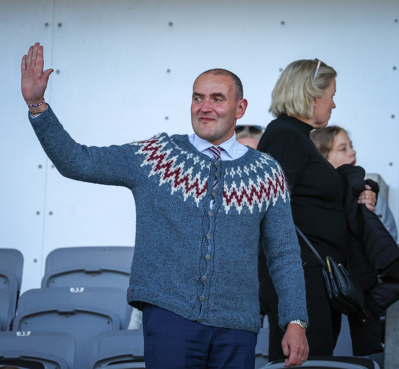 Guðni forseti í viðtali á Old Trafford - Vill mark frá Höjlund í jólagjöf