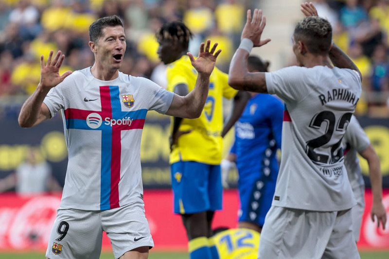 Robert Lewandowski er í liði Barcelona