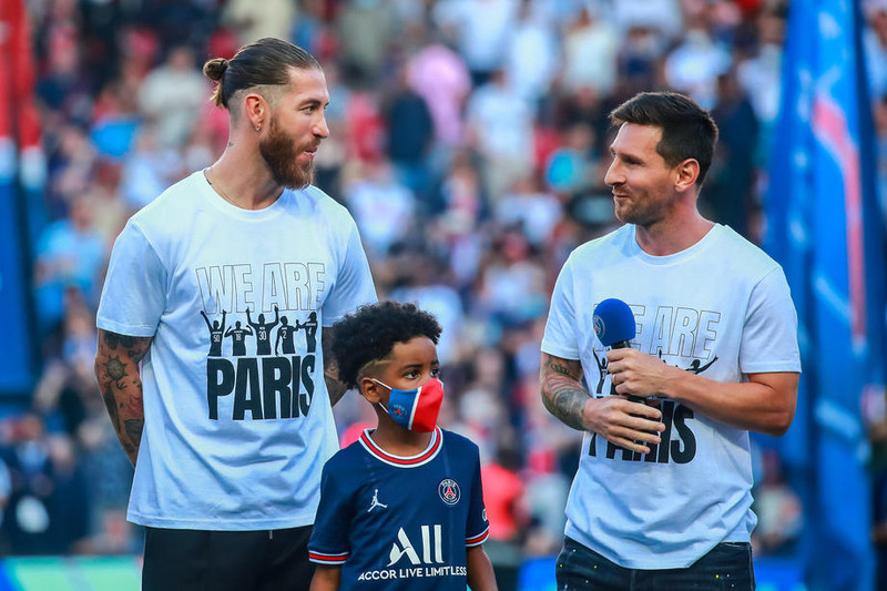 Sergio Ramos og Lionel Messi