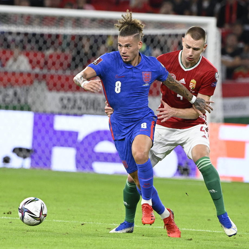 Kalvin Phillips í landsleik með Englandi.