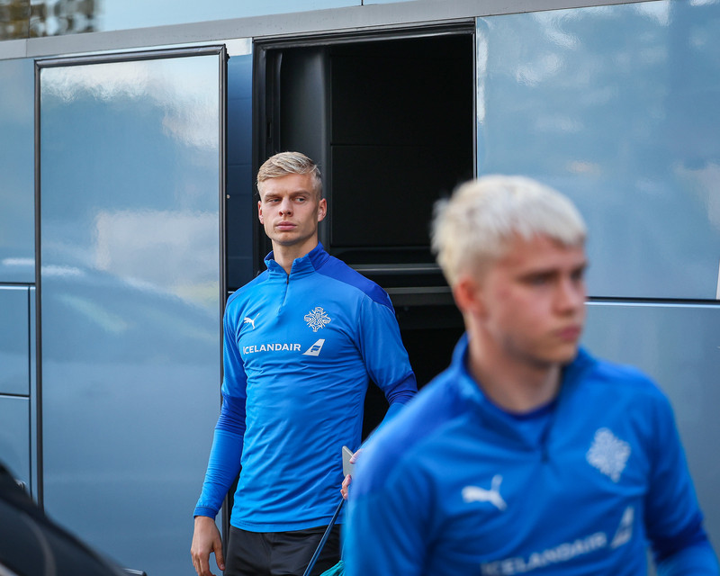 Myndir: U21 æfði í Ceské Budejovice í gær