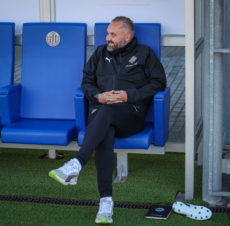 Myndir: U21 æfði í Ceské Budejovice í gær