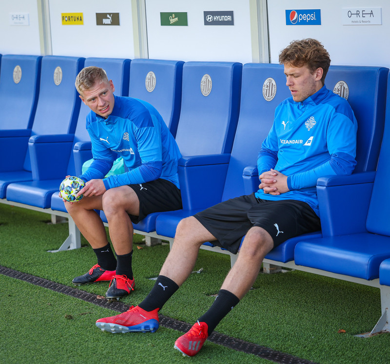 Myndir: U21 æfði í Ceské Budejovice í gær