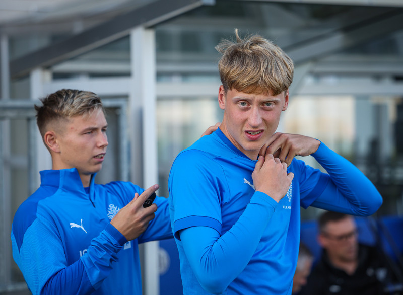 Myndir: U21 æfði í Ceské Budejovice í gær