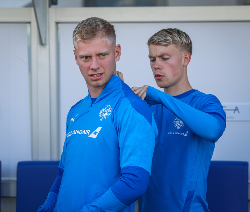 Myndir: U21 æfði í Ceské Budejovice í gær