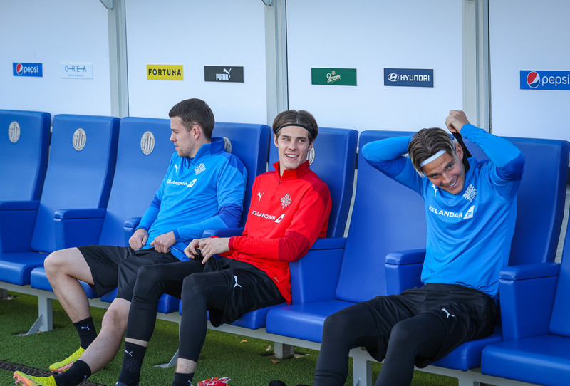 Myndir: U21 æfði í Ceské Budejovice í gær