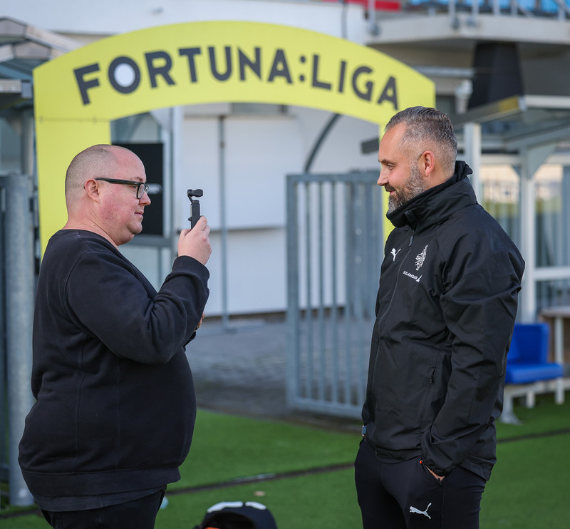 Myndir: U21 æfði í Ceské Budejovice í gær