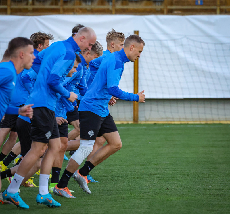Myndir: U21 æfði í Ceské Budejovice í gær