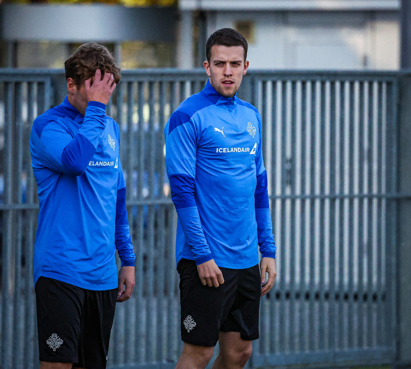Myndir: U21 æfði í Ceské Budejovice í gær
