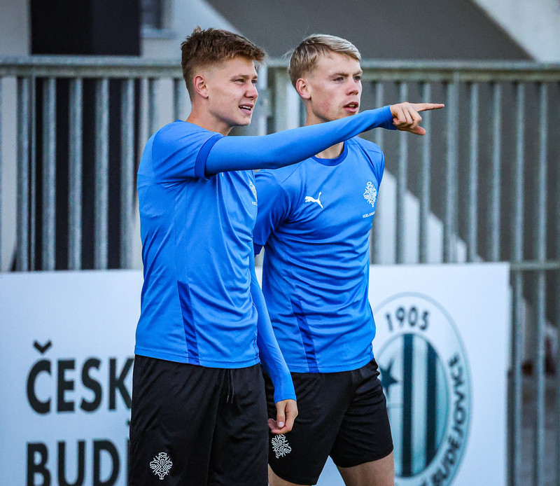 Myndir: U21 æfði í Ceské Budejovice í gær