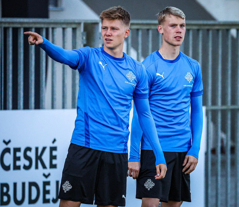 Myndir: U21 æfði í Ceské Budejovice í gær