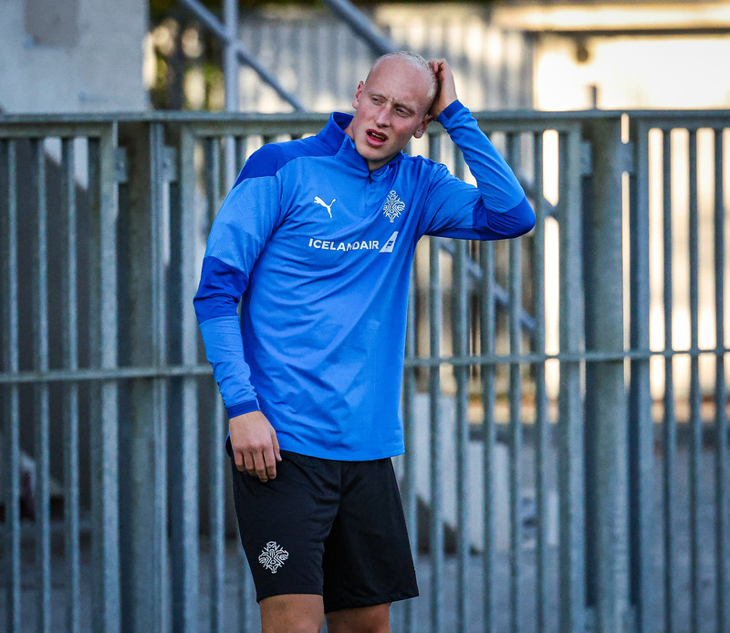 Myndir: U21 æfði í Ceské Budejovice í gær