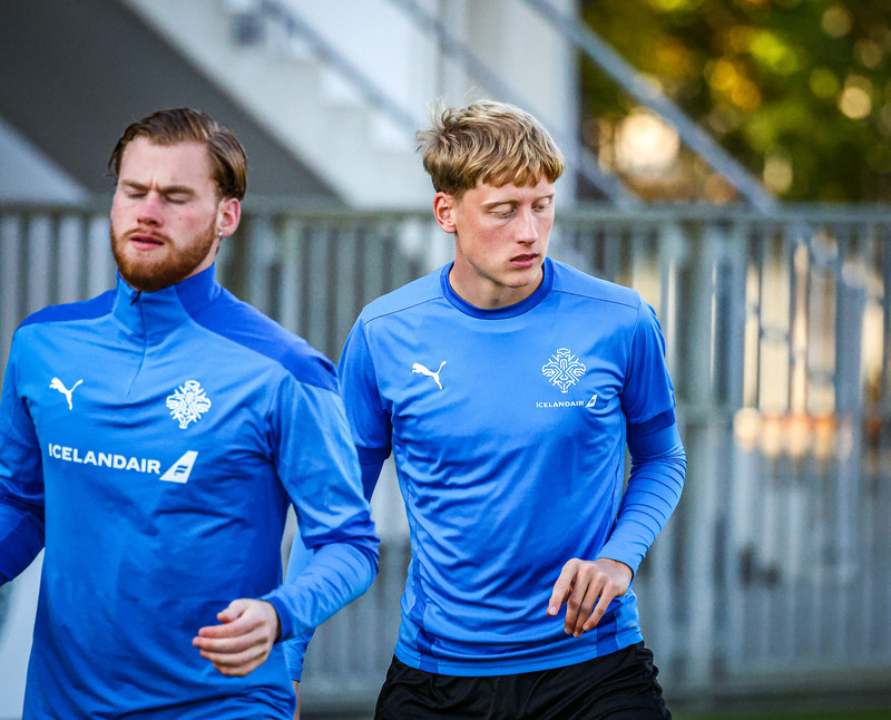 Myndir: U21 æfði í Ceské Budejovice í gær