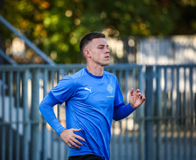 Myndir: U21 æfði í Ceské Budejovice í gær