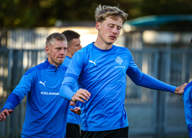 Myndir: U21 æfði í Ceské Budejovice í gær