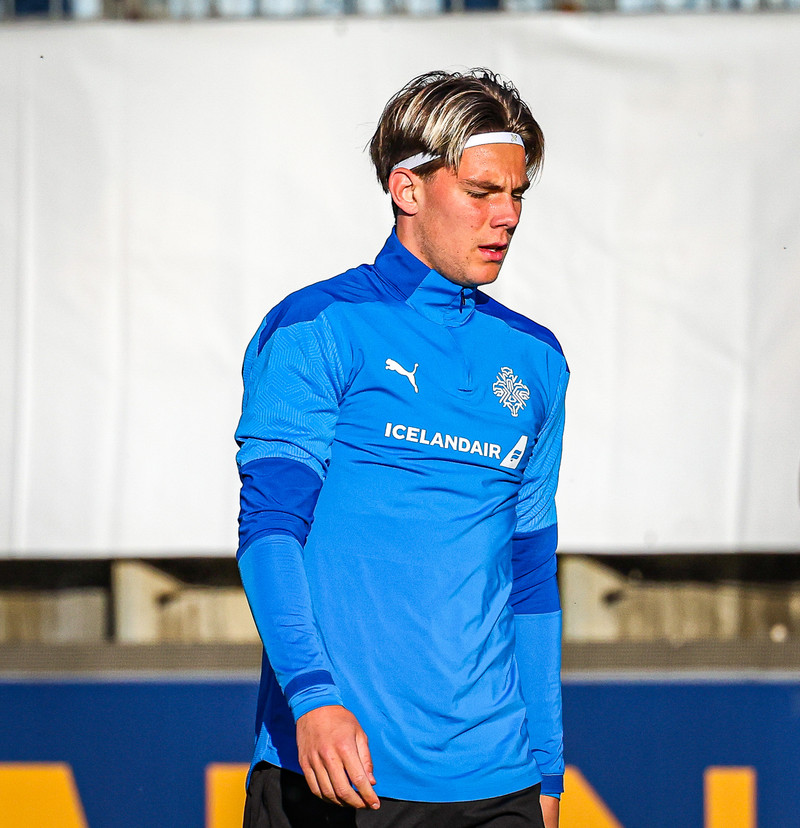 Myndir: U21 æfði í Ceské Budejovice í gær