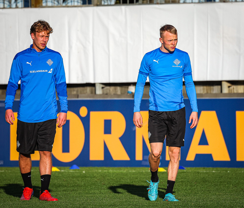 Myndir: U21 æfði í Ceské Budejovice í gær
