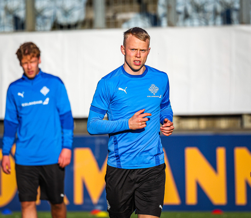 Myndir: U21 æfði í Ceské Budejovice í gær