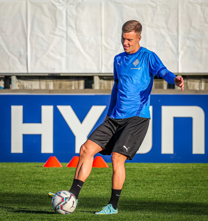 Myndir: U21 æfði í Ceské Budejovice í gær