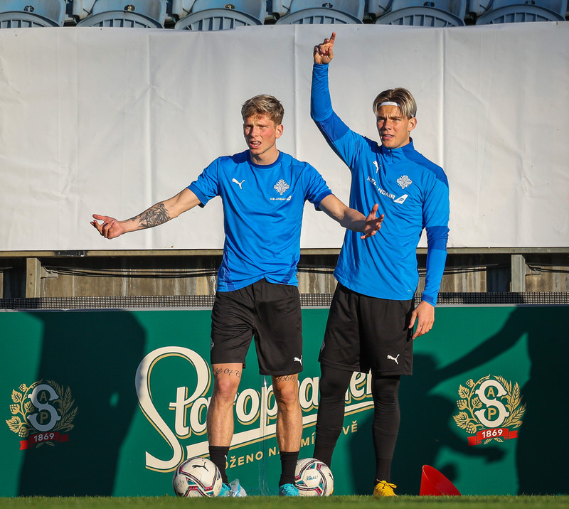 Myndir: U21 æfði í Ceské Budejovice í gær