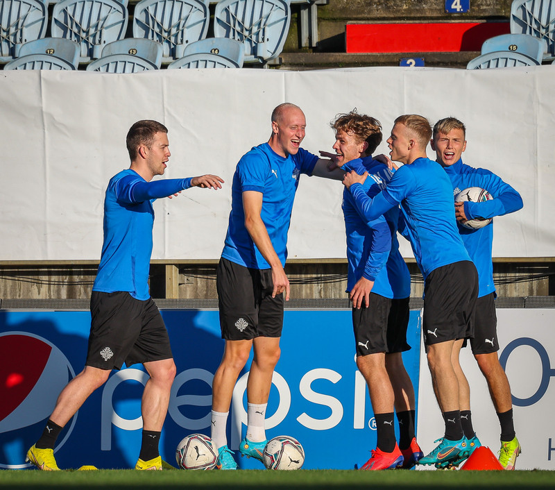 Myndir: U21 æfði í Ceské Budejovice í gær
