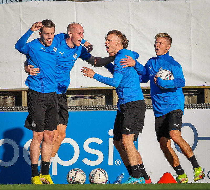 Myndir: U21 æfði í Ceské Budejovice í gær