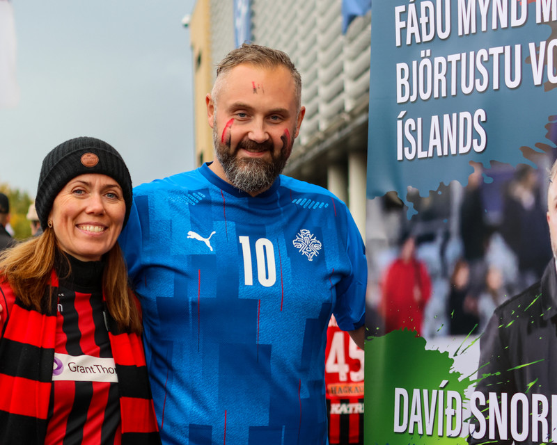 Fengu mynd af sér með björtustu von Íslands