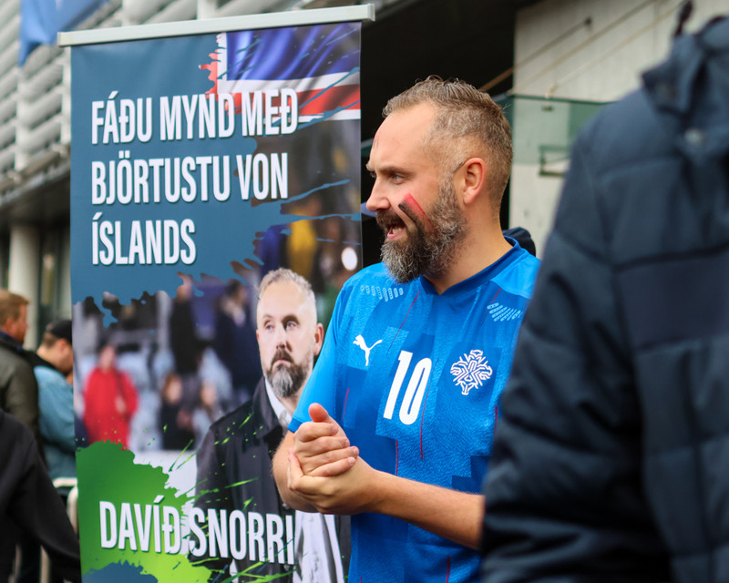 Fengu mynd af sér með björtustu von Íslands