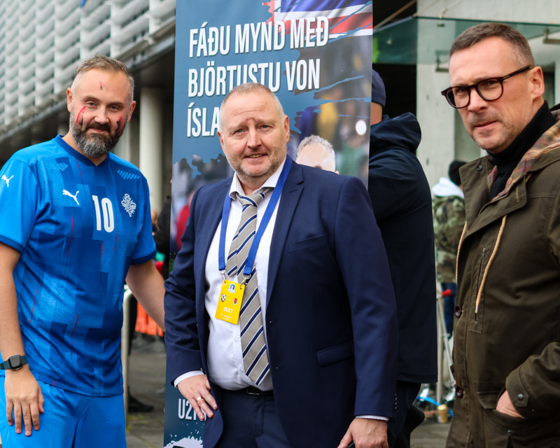 Fengu mynd af sér með björtustu von Íslands