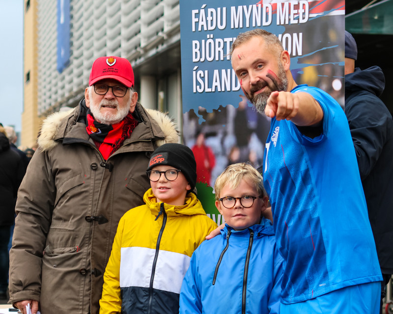 Fengu mynd af sér með björtustu von Íslands