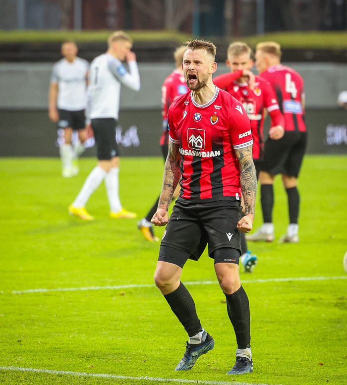 Nikolaj eftir bikarúrslitaleikinn í fyrra.