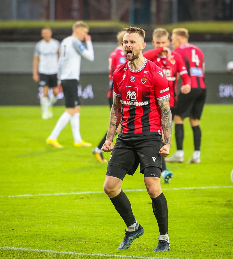 Nikolaj eftir bikarúrslitaleikinn í fyrra.